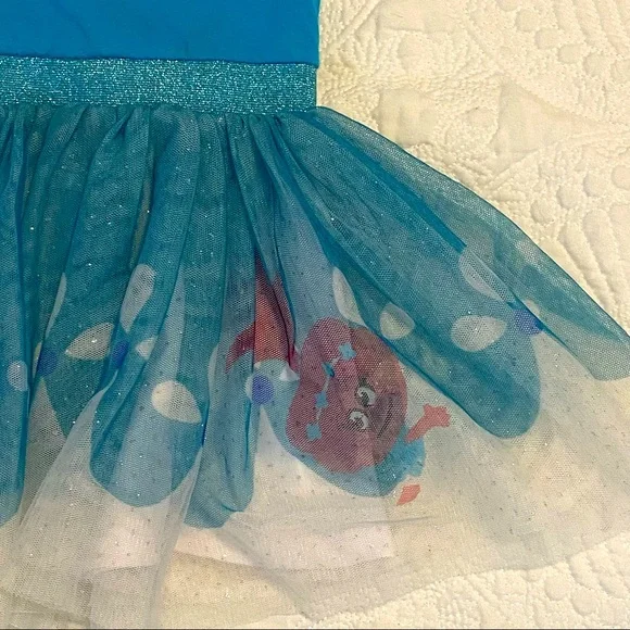Dreamworks TROLLS toddler girls blue Poppy tulle dress - Picture 2 of 7